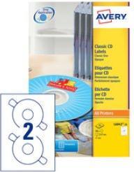 Actual product image Avery Dennison Etiquette CD, diamŠtre: 117 mm, blanc