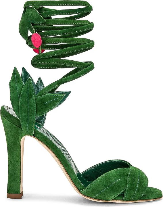 Manolo Blahnik Ossie 105 Wrap Sandals (35)