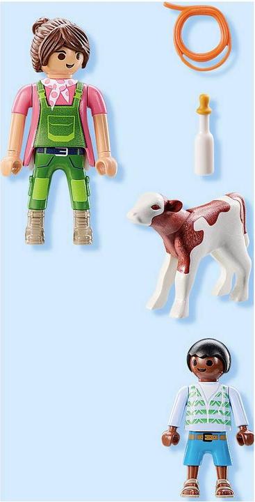 Actual product image Playmobil 71803 Farmer's wife with child and calf (71803)
