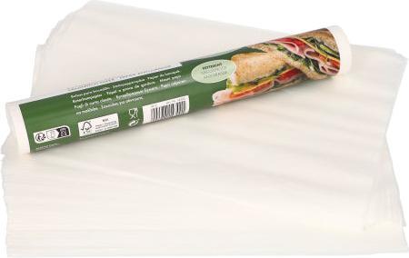 Image du produit Papstar Papier à sandwich, (l)250 x (L)300 mm, blanc (100 x)