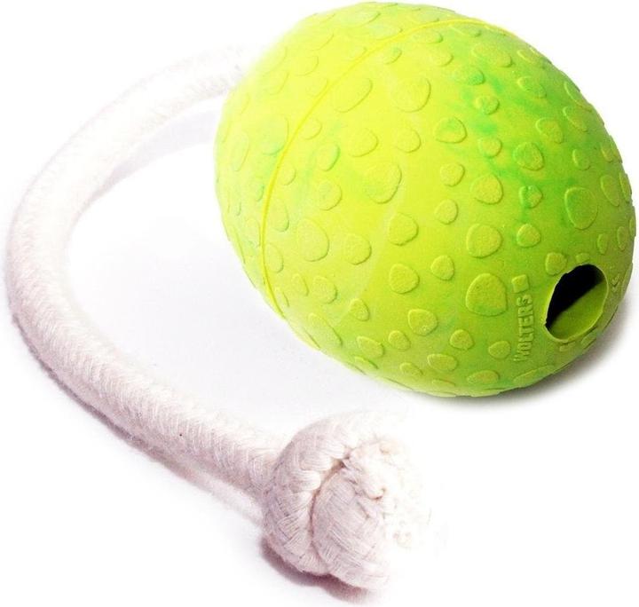 Actual product image Wolters Dog toy ostrich egg with rope, M (Retrieval)