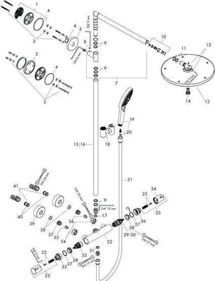 Image du produit hansgrohe Showerpipe RAINDANCE SELECT S 300 Air
