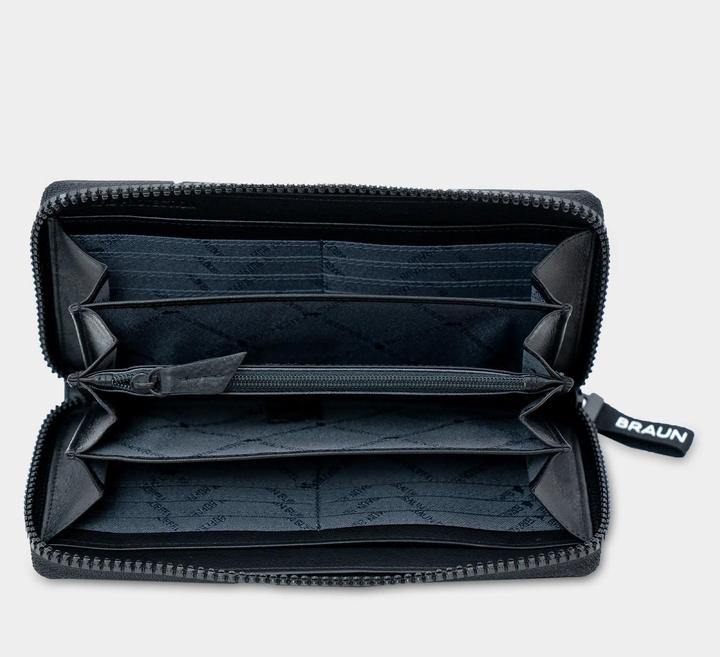 Actual product image Braun Büffel Capri wallet RFID protection leather 19 cm