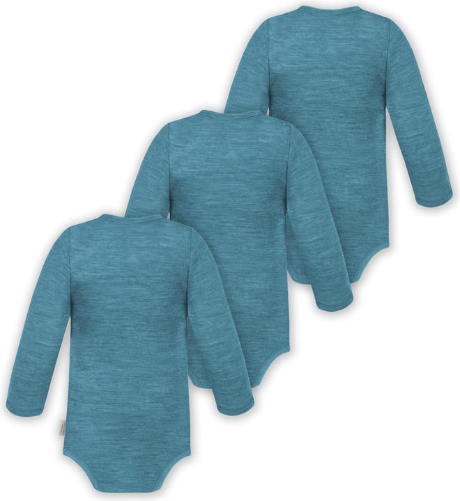 Actual product image Normani 3-pack multipack baby bodysuit merino long-sleeved body with buttons - 9345 (80)