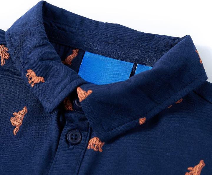 Actual product image VidaXL Children's shirt navy blue 104,Material: 100 % cotton,Colour (104)