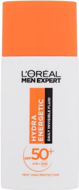 L'Oréal Paris L'Oreal Paris Hydrating Fluid Spf 50+ Men Expert Hydra Energetic Invisible Anti-Uv Fluid - 50 Ml (Sun cream face, SPF 50, 50 ml)