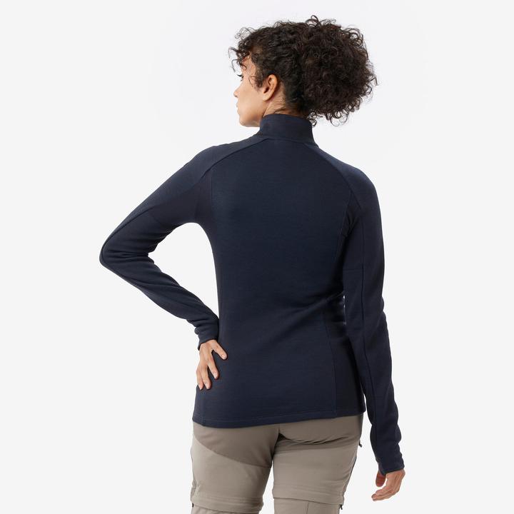 Produktbild Forclaz Merinoshirt Damen langarm - Merino Resist dunkelblau (L)