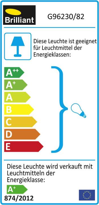 Label énergétique Brilliant Hanni (240 lm, GU10, IP23)