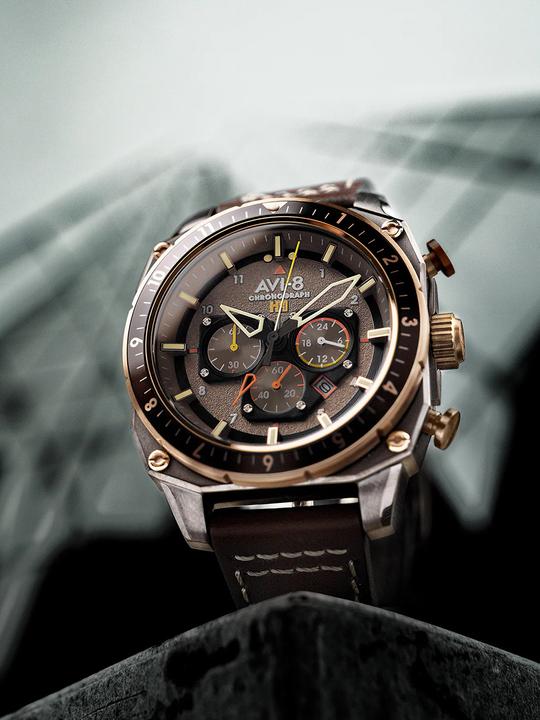 Image du produit AVI-8 AV-4100-05 Hawker Hunter Dual Time (Chronographe)