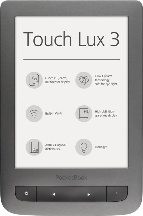 PocketBook Touch Lux 3 (6", 4 GB, Dunkelgrau)