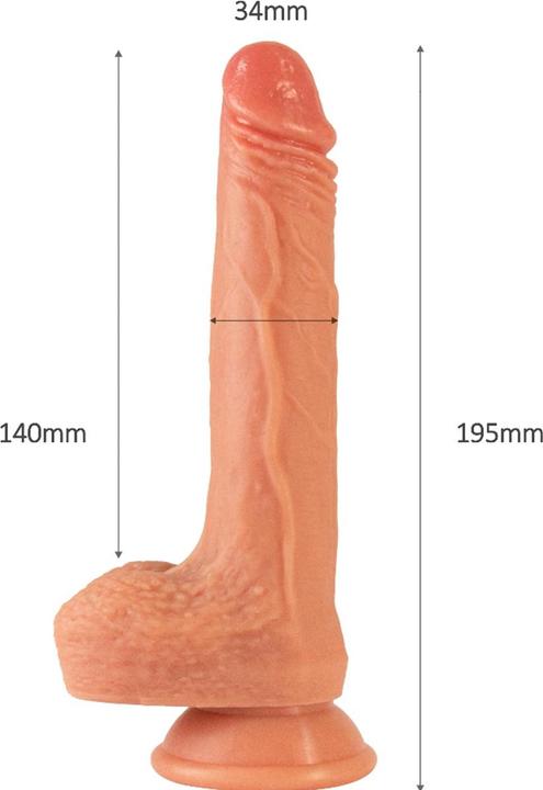 Actual product image Zenn Super Soft Realistic Dual Density Dick 19.5cm