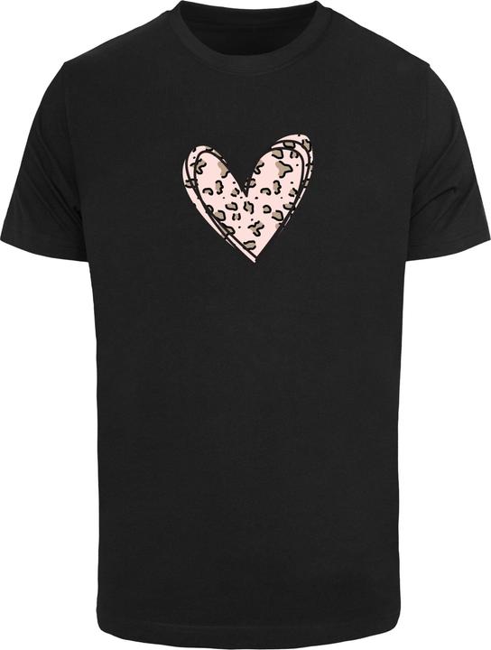 Produktbild Merchcode Valentines Day - Leopard Heart T-Shirt Round Neck - 117581 (XXL)