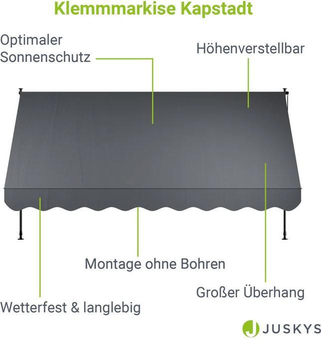 Produktbild Juskys Klemmmarkise Kapstadt (3.50 m)