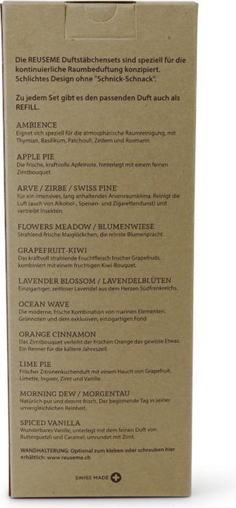 Actual product image ReUseMe Duftstäbchenset Arve, Zirbe, Swiss Pine (200 ml)
