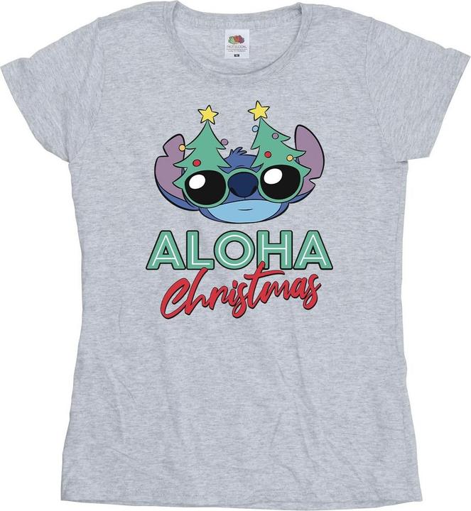 Image du produit Disney - T-shirt LILO AND STITCH CHRISTMAS TREE SHADES - Femme (S)