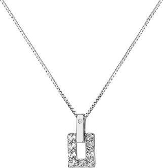 Actual product image Hot Diamonds Silver Necklace with Diamond and Topaz Echo DP898