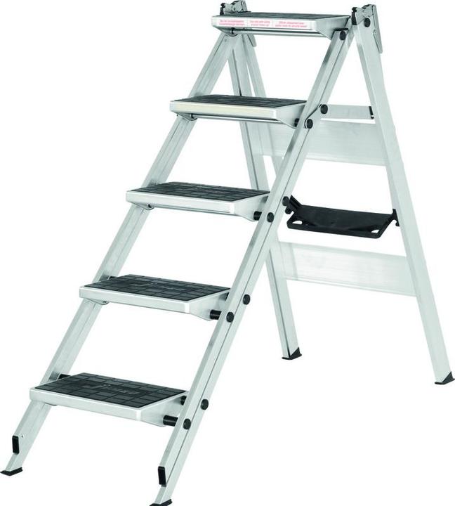 Hymer-Leitern Klapptreppe mit Bügel 6061 / 5 Stufen (Scaffolding)