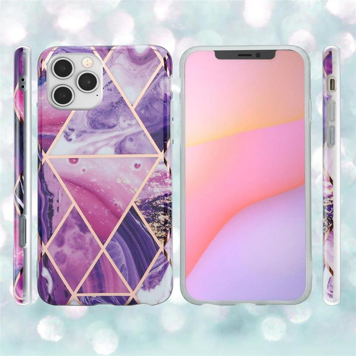 Produktbild Cadorabo IMD TPU Bunter Marmor Cover (Realme 12 Pro+, Apple iPhone 12)