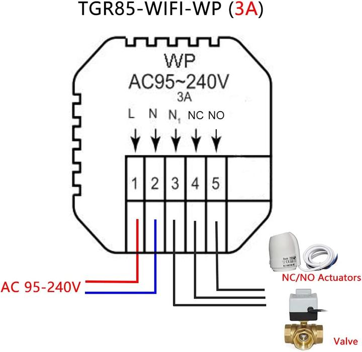Immagine prodotto Beok controls Termostato scaldabagno, 1pc WIFI