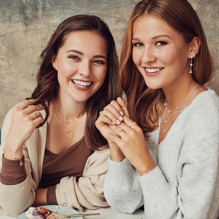 Produktbild Thomas Sabo Kette Perlen mit weissen Steinen silber (925 Sterlingsilber, 85 - 90 cm)