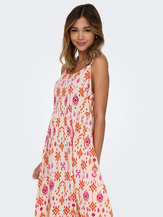 Image du produit Only Normal geschnitten Kleiner Stehkragen mit Knopfleiste Verstellbare Träger Langes Kleid Kleid (M)