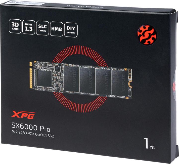 Produktbild Adata XPG SX6000 Pro (1000 GB, M.2 2280)