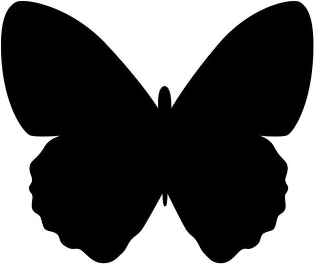 Silhouette Butterfly (Wandtafel, 30 x 36 cm)