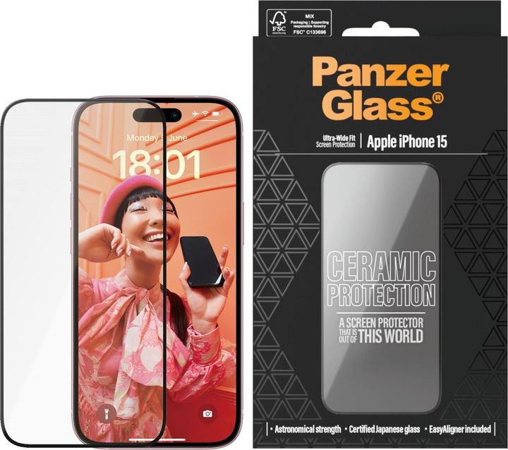 Immagine prodotto PanzerGlass Ceramic Protection (1 Pezzo/i, Apple iPhone 15)