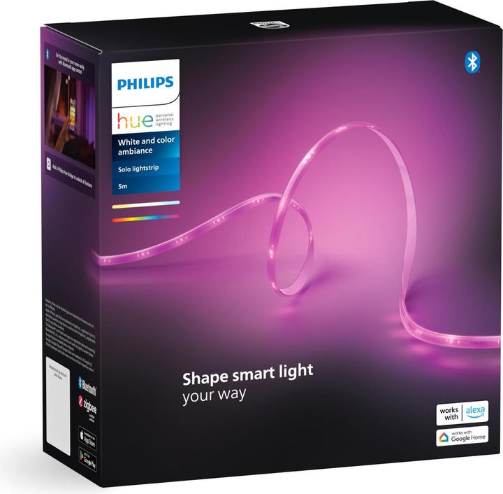 Produktbild Philips Hue Lightstrip Solo (Mehrfarbig, 500 cm, Indoor)