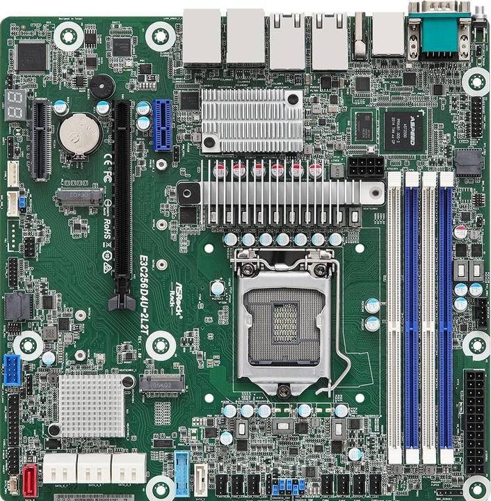 Produktbild AsRock Mainboard E3C256D4U-2L2T micro-ATX Sockel 1200 Single (LGA 1200, Intel C256, mATX)
