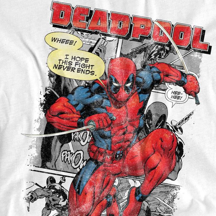 Actual product image Deadpool Unisex Adult Comic Strip T-Shirt (XXL)