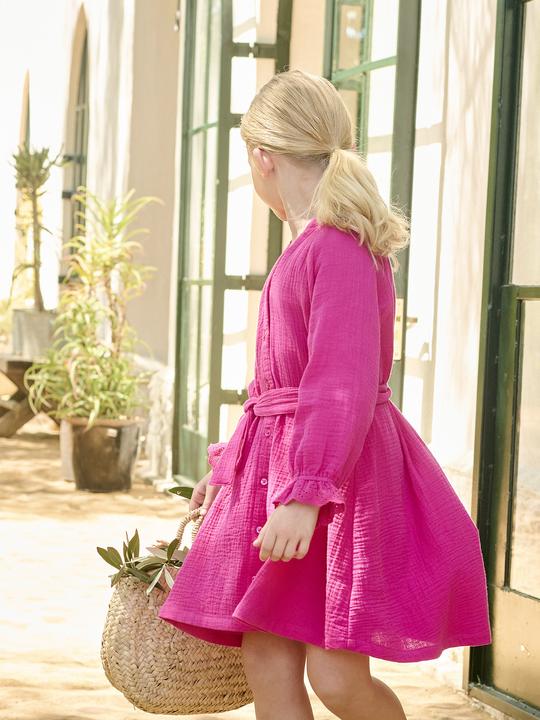 Image du produit Vertbaudet Mädchen Kleid aus Musselin mit Lochstickerei (92)