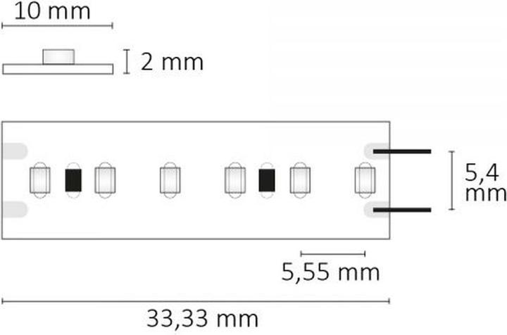 Image du produit Isoled Bandes et profilés LED (Blanc chaud, 2000 cm, Intérieur)