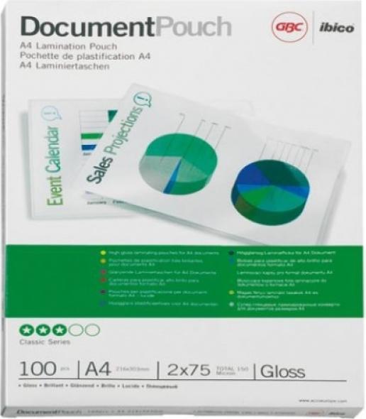 Produktbild GBC DOCUMENT POUCH - Heisslaminier-Folientaschen (A4, 25 Stück, 250 µm)