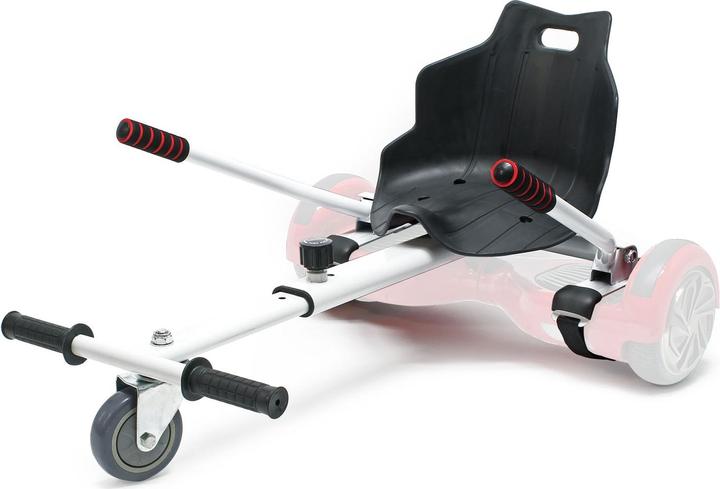 Produktbild Wiltec Sitzscooter Rot verstellbarer Kartsitz 120kg kompatibel mit Hoverboard