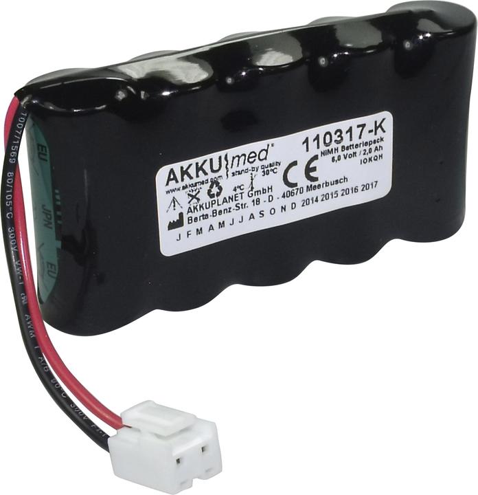 Image du produit XCell Batterie NiMH pour Söhnle Balance S20-2760 6,0 Volt 2,0 Ah Conforme CE (1 pcs, 2000 mAh)