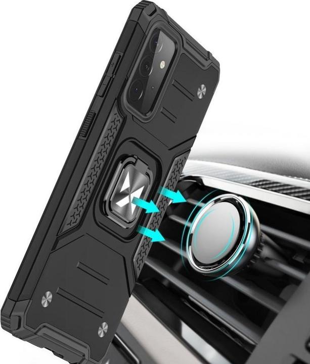 Actual product image Wozinsky Ring Armor Case Kickstand Tough Rugged Cover for Samsung Galaxy A72 4G red (Samsung Galaxy A72)