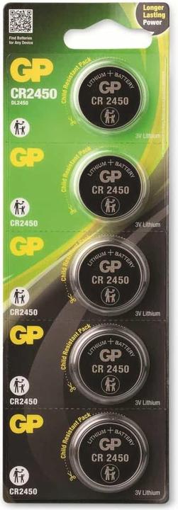Actual product image GP Batteries Button cell Lithium CR2450, 5 pcs. (5 pcs., CR2450, 610 mAh)