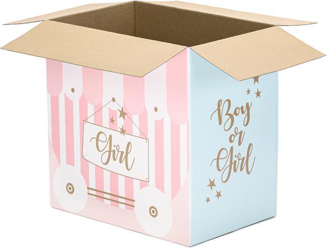 Produktbild Partydeco Balloons box - Boy or Girl, 60x40x60cm (1 pkt / 5 pc.)