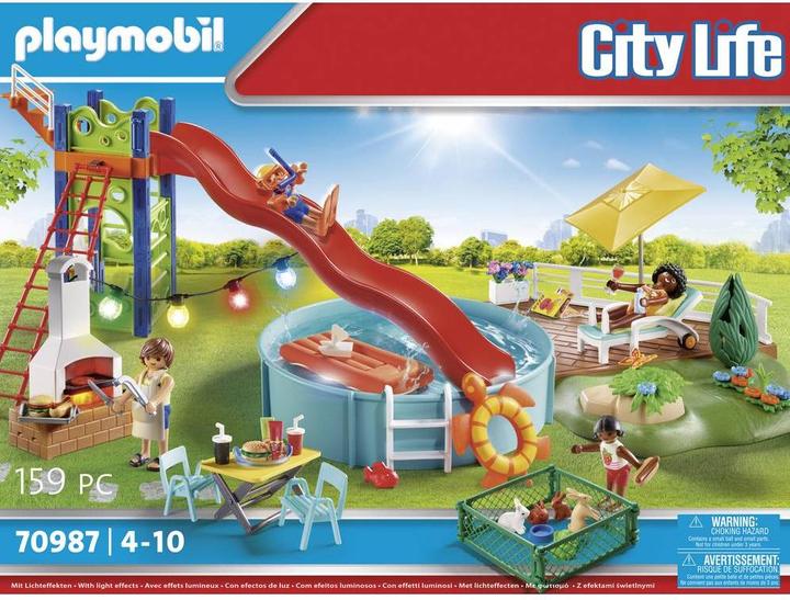 Image du produit Playmobil Fête de la piscine avec toboggan (70987, Playmobil City Life)