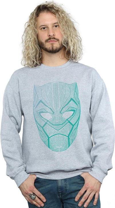 Image du produit Mens Black Panther Tribal Mask Cotton Sweatshirt (S)