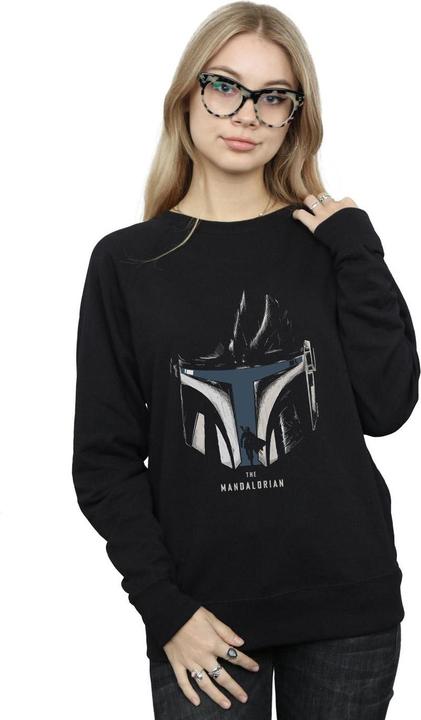 Immagine prodotto Star Wars The Mandalorian Helmet Silhouette Felpa Donna (M)