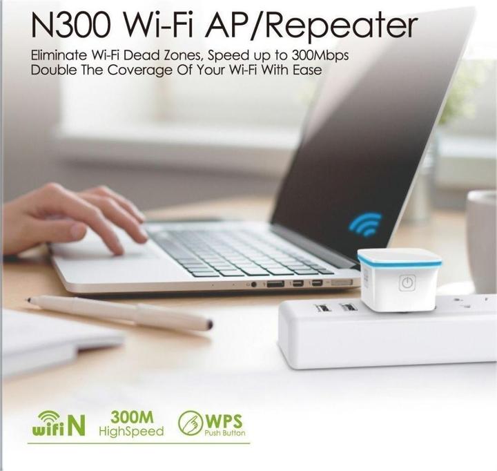 Immagine prodotto Techly I-WL-REPEATER7 Modulo di espansione di rete Ripetitore di rete 10 (300 Mbit/s, 300 Mbit/s)