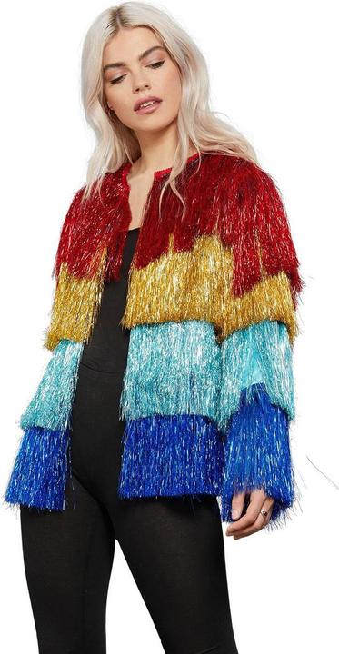 Produktbild Smiffys Lametta Festivaljacke vierfarbig (S/M)