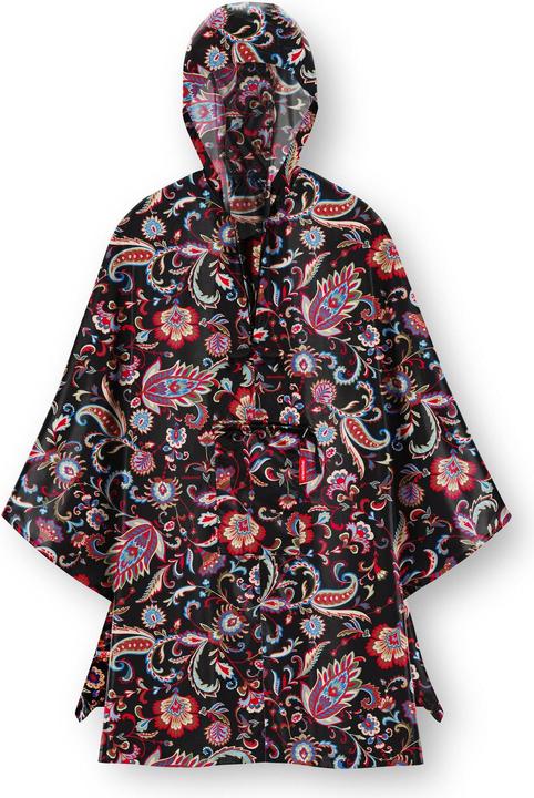 Image du produit MGA Mini Maxi Poncho AN7064 Paisley Black - Couvre-pluie en tissu polyester de haute qualité - (Taille unique)