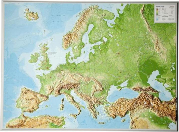Reliefkarte Europa Gross 1 : 8 000 000
