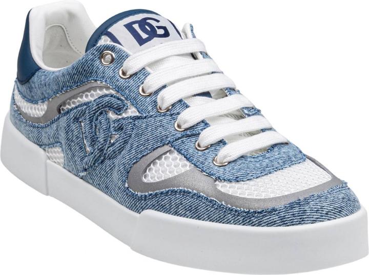 Produktbild Dolce & Gabbana portofino strobel light sneakers in technical mesh denime white and jeans (42)