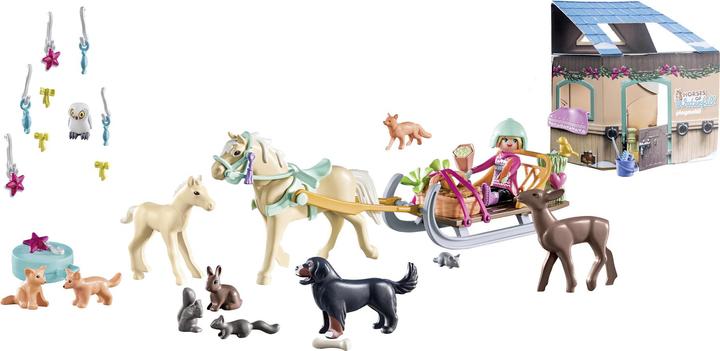 Productafbeelding Playmobil Adventskalender Paarden: Kerstsleetocht