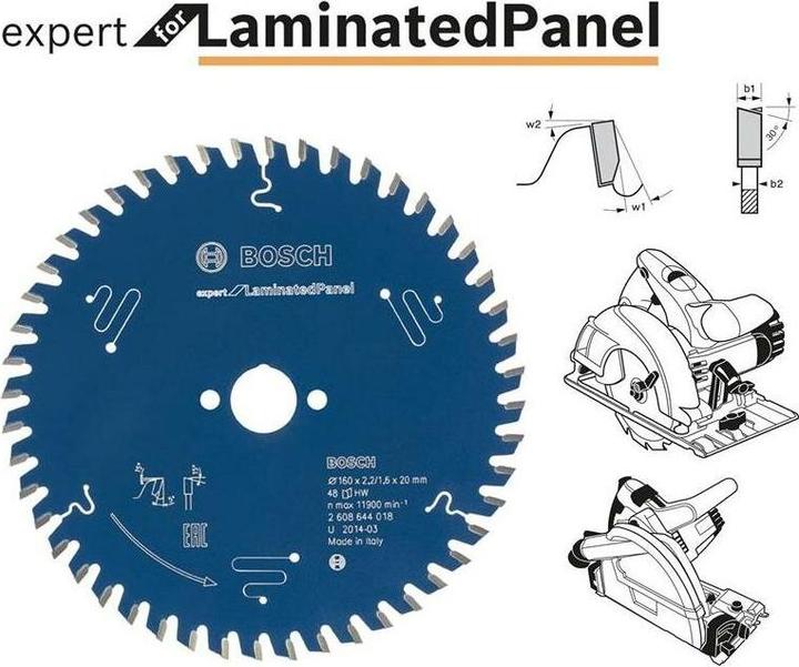 Actual product image Bosch Professional Zubehör Circular saw blade Expert for Laminated Panel, 190 x 30 x 2.6 mm, 60