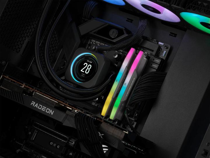 Actual product image Corsair Vengeance RGB (4 x 16GB, 6000 MHz, DDR5 RAM, U-DIMM)